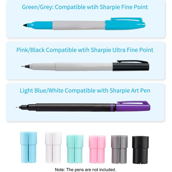 Set Di 3 Adattatori Per Penne, Supporto Per Pennarelli, Ricambio Per Pennarelli Sharpie Fine Point Markers/Ultra Markers/Art Pens, Compatibile Con Explore Air 3/Air 2/Air/Make-image