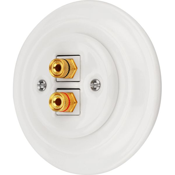 Scatola Per Diffusori Hi-Fi Retrò In Porcellana Da Incasso A 2 Ingressi I PR1 Bianco-image
