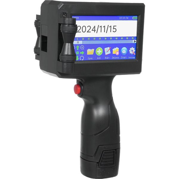 Stampante Portatile A Getto D'inchiostro Stampante A Getto D'inchiostro Ad Alta Definizione Con Schermo Tattile A Led Da 4,3 Pollici Cartuccia D'inchiostro Ad Asciugatura Rapida Per Etichette/Data Di Produzione/Barcode/Marchio/Logo/Grafica-image
