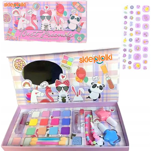 Lolex | Set Cosmetico Per Bambini - 14 Ombretti - Palette Per Il Trucco - Per Ragazze - 32 X 23 X 3 Cm-image