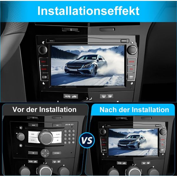 Piano Schwarz 2+64G 7”Android 15 Autoradio Carplay FüR Opel Astra H Zafira Vectra Corsa C/D Signum Meriva Gps Navi Wifi Bt Usb Fm-image