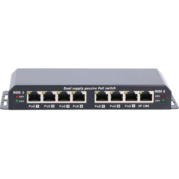 Extralink 8-7 Switch Poe 7X 100Mbps Poe, 1X Uplink RJ45, Alimentazione 24V 2,5A-image