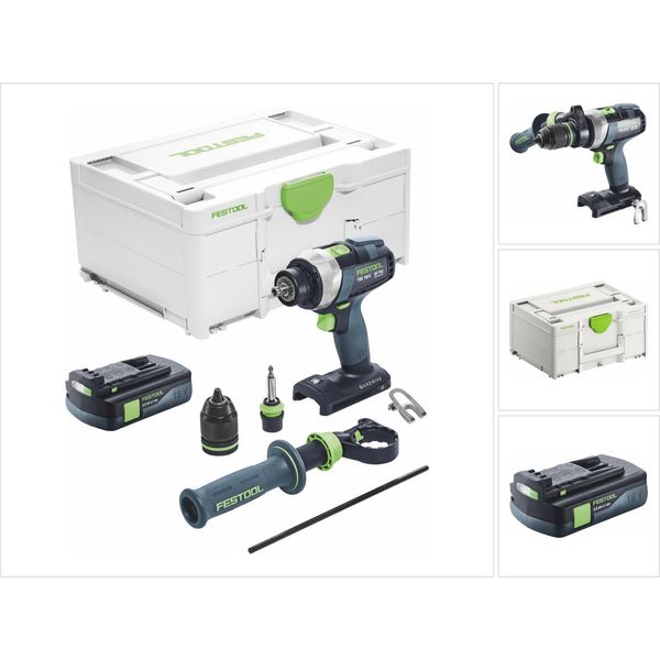 Trapano Avvitatore A Batteria Festool Tdc 18/4 I-Basic 18 V 75 Nm Brushless + 1X Batteria Ricaricabile 3,0 Ah + Systainer - Senza Caricatore-image