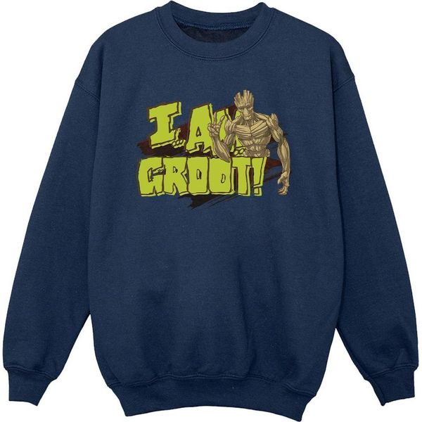 Guardiani Della Galassia - Felpa "I Am Groot"" Per Bambina BI19338 (152-158) (Blu Navy)"-image