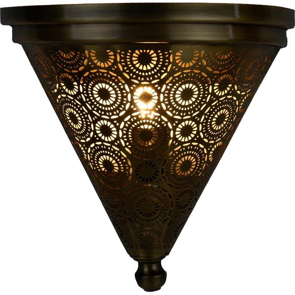 Lampada Da Parete Orientale Applique Da Parete Firas Oro Antico-image