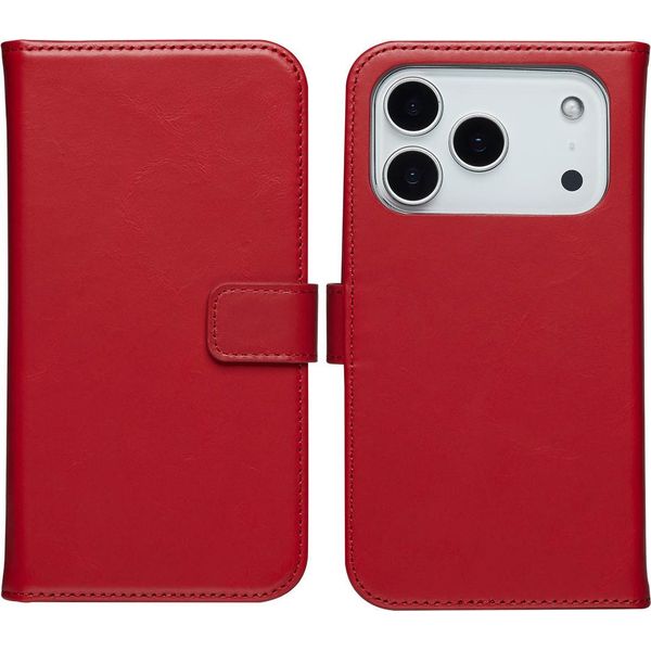 Cover Per Iphone 17 Pro Max - Vera Pelle - Selencia Flip Flap - Rosso-image