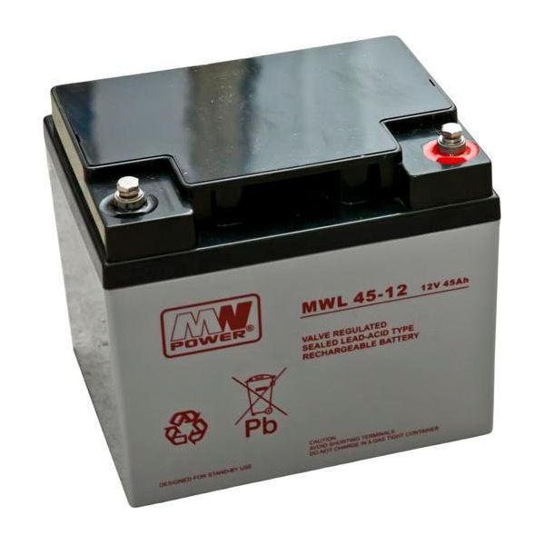 Mwl 45-12: Mwl 45-12: Batteria Agm 12V/45Ah 196*165*170 (T16)-image
