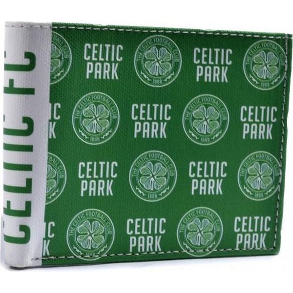 Celtic Fc - Portafoglio, In Tela, A Due Ante, Iconic BS6137 (Taglia Unica) (Verde)-image