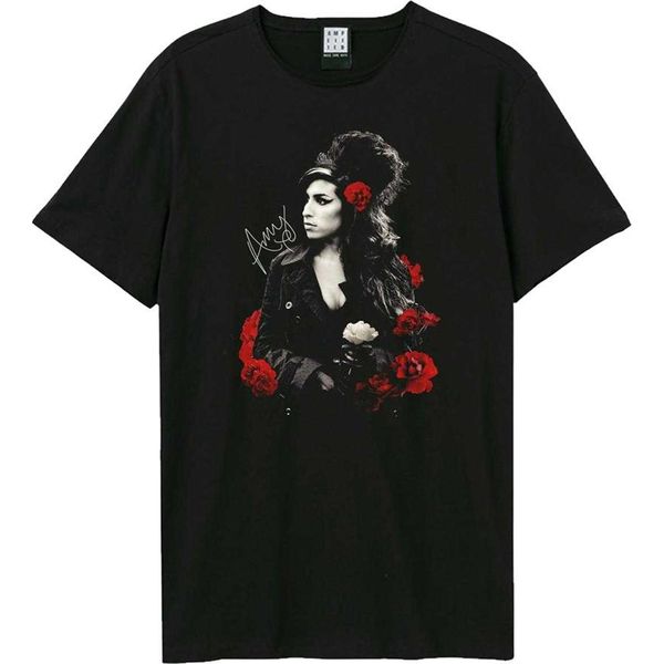 Amplified - Maglietta "Poses With Roses"" Per Uomo/Donna Unisex GD4113 (S) (Nero)"-image