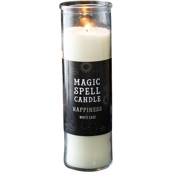 Something Different - Candela Tubolare "Magic Spell Happiness"", Salvia Bianca SD10646 (Taglia Unica) (Bianco/Trasparente)"-image