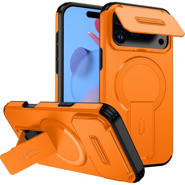 Inf Custodia Magnetica 2-In-1 Per Iphone 17 - Antiurto E Dissipazione Calore Arancia-image