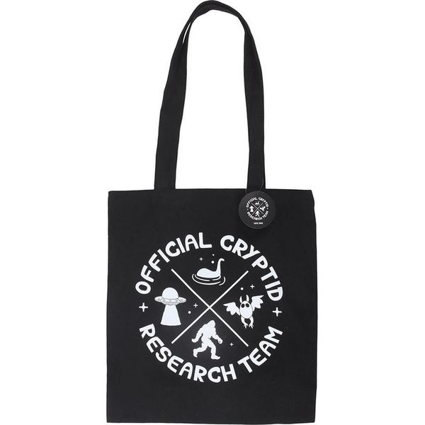 Something Different - Borsa Tote "Cryptid Research Team"", Misto Poliestere-Cotone SD10682 (Taglia Unica) (Nero)"-image