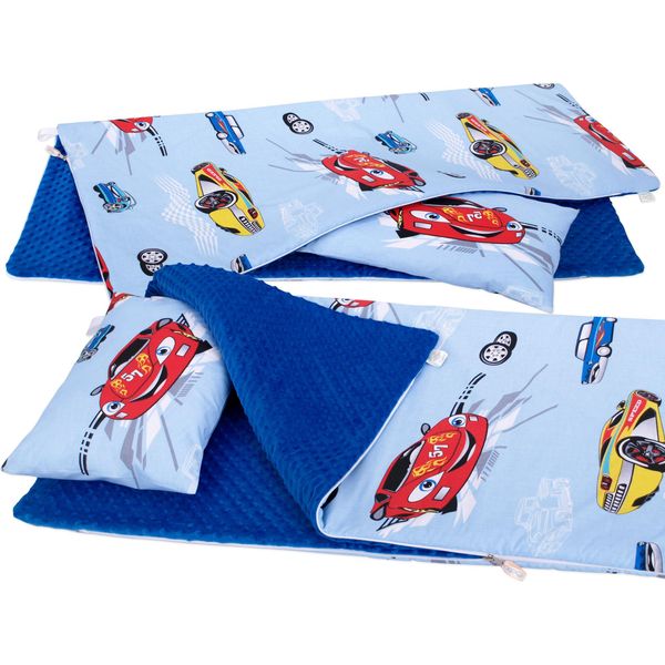 Sacco A Pelo Per Bambini Per L'asilo, Biancheria Da Letto Per Bambini Bobo In Cotone/Minky, 120X60 Cm - Auto-image