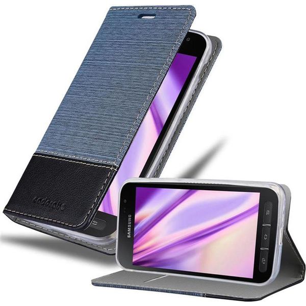 Cadorabo Custodia Per Samsung Galaxy Xcover 4 / Xcover 4S Custodia Protettiva In Blu Custodia Per Cellulare Custodia A Libro Cover-image