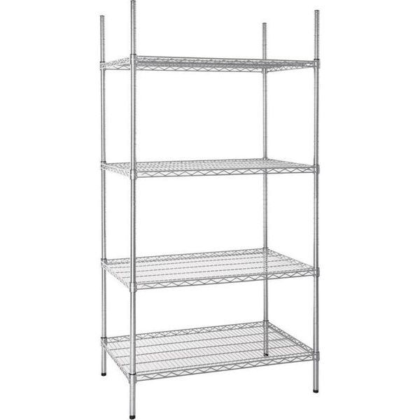 Scaffale Portaoggetti In Filo D'acciaio Vogue Con Ripiani Regolabili 915X1853X610Mm-image