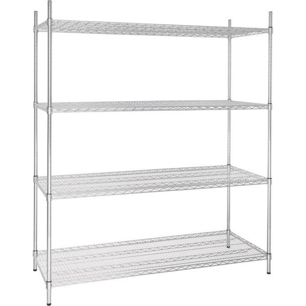 Scaffale Portaoggetti In Filo D'acciaio Vogue Con Ripiani Regolabili 1525X1840X610Mm-image