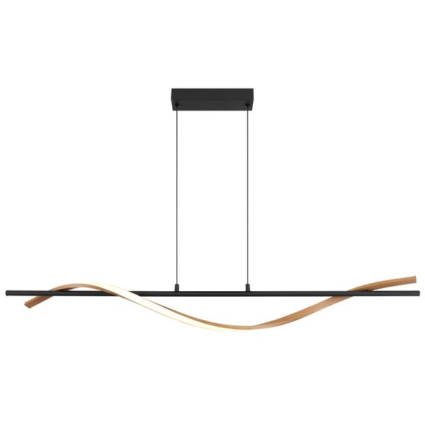 Globo Lighting HäNgeleuchte "Watkins", Schwarz Matt, H: 120Cm, 1 Stk., Leuchten, HäNgelampe Esszimmer-Leuchte Esstischleuchte Wohnzimmer, HäNgeleuchte-image