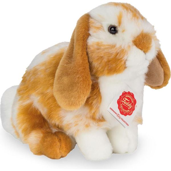 Teddy Hermann Collection Hase Sitzend, Kuscheltier, Stofftier, PlüSchtier, Kaninchen, Hellbraun / Weiß Gescheckt, 20 Cm, 937234-image