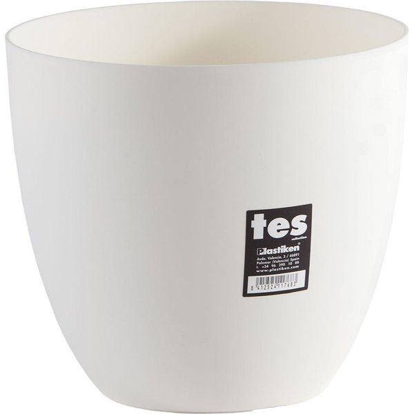 Fioriera Plastiken Tes M258541 Polipropilene Bianco Ø 22 Cm-image