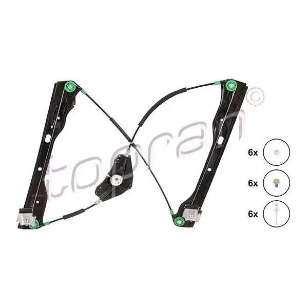 Topran 116 296 - Oe 3C1 837 461HS Regolatore Del Finestrino, Anteriore Sinistro Per Passat (3C), Passat (365, 362)-image