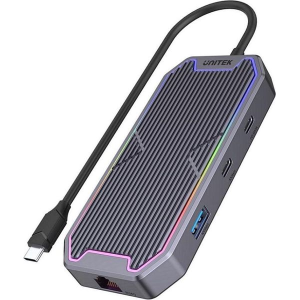 Unitek Hub USB-C Hdmi RJ45 Pd 100W 10Gbps Usb 3.2-image