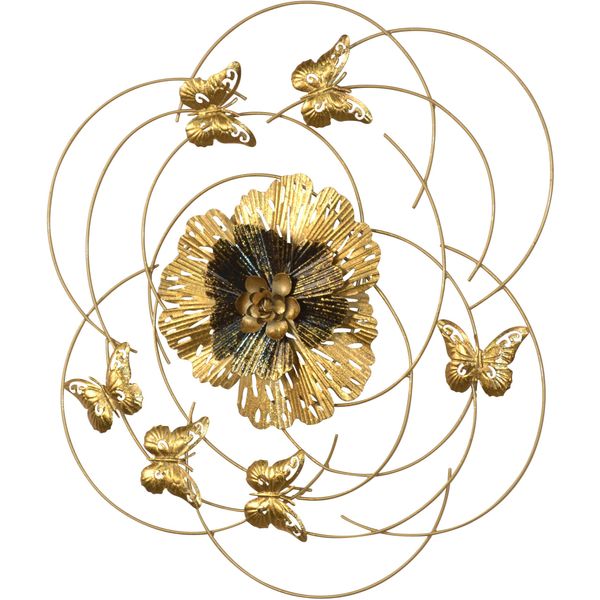 Wanddekoobjekt "Wanddekoration", Gold (Goldfarben), T:3Cm Ø:55Cm, Metall, Hofmann Living AND More, Wanddekoobjekte, Aus Metall, Goldfarben-image