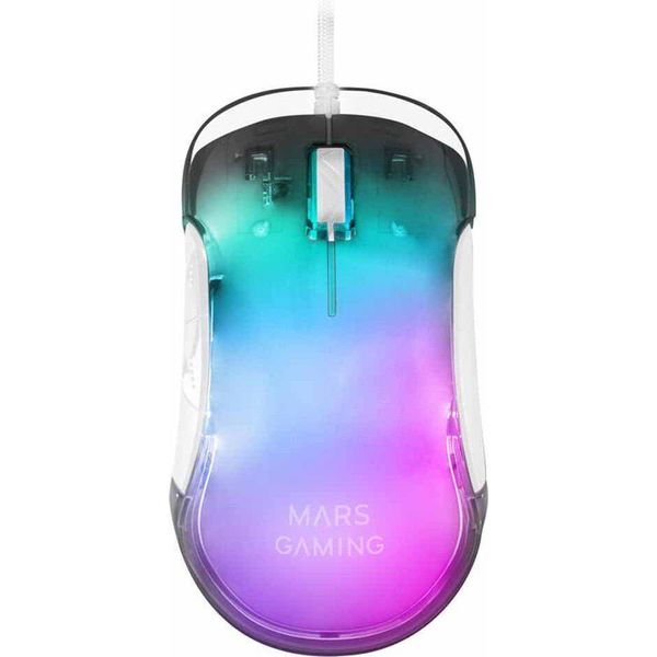 Mouse Mars Gaming Mmgloww 12800 Dpi Bianco 12800 Dpi-image