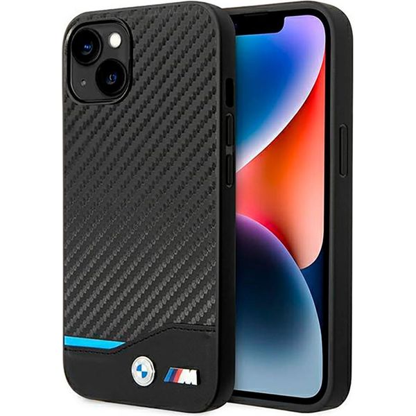 Etui Bmw Bmhcp14S22Nbck Iphone 14 / 15 /13 6.1 Czarny/Nero Pelle Carbonio-image