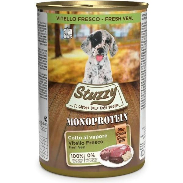 Cibo In Scatola Stuzzy Puppy Monoprotein Veal 400 G-image