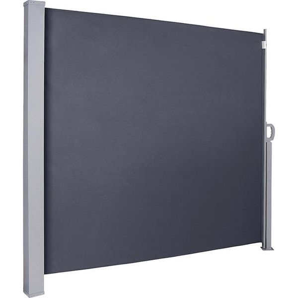 Einfeben Tenda Da Sole Laterale Tende Da Sole Estensibili 160X300Cm Schermo Privacy In Alluminio Protezione Dal Vento Protezione Dal Sole Tenda A Rullo Laterale Grigio-image