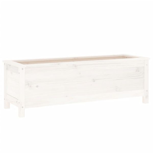 Vidaxl Letto Rialzato Bianco 119,5X40X39 Cm In Legno Di Pino Massiccio-image