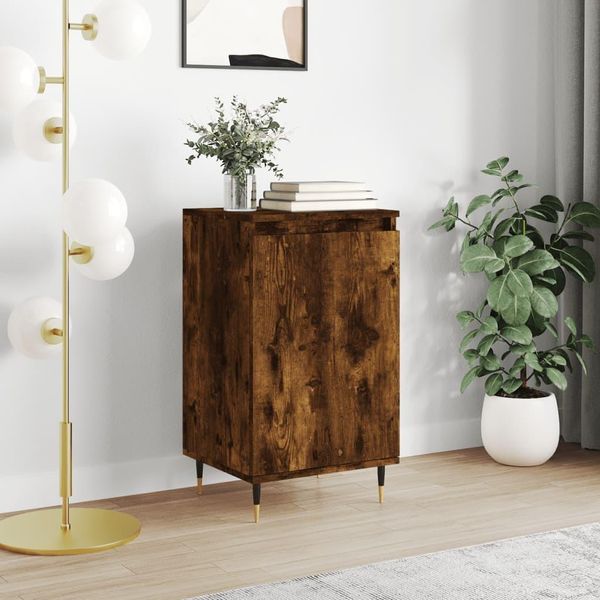 The Living Store Credenza Rovere Fumé 40X35X70 Cm Materiale Legno-image