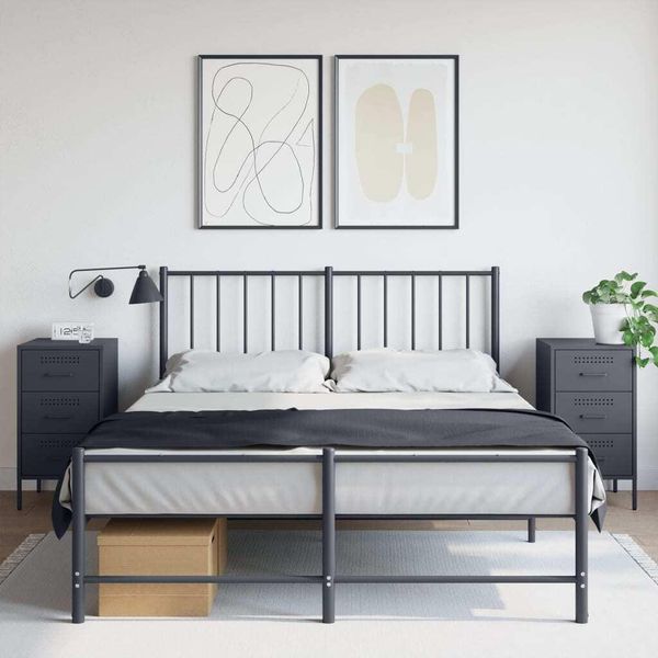 Maison Exclusive - Comodini 2 Pz. Antracite 36X39X68 Cm Acciaio-image