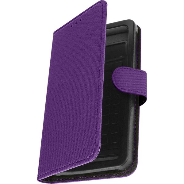 Custodia Universale Flip Cover, Con Portafoglio Per Smartphone Di Taglia Xl - Viola-image