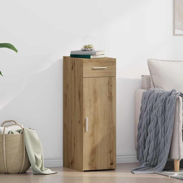 Vidaxl Credenza Artigianale In Rovere 30 X 42,5 X 93 Cm Materiale A Base Di Legno-image