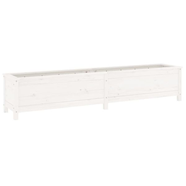 Vidaxl Letto Rialzato Bianco 199,5X40X39 Cm In Legno Di Pino Massiccio-image