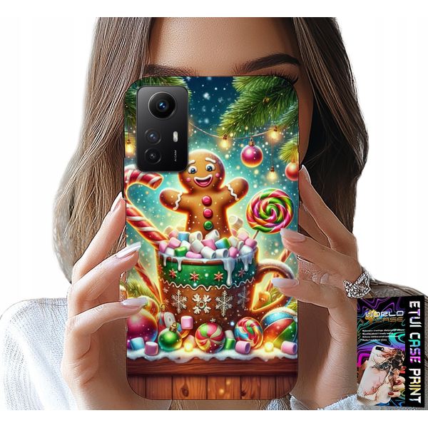 Custodia Per Xiaomi Note 12S 4G - Motivi Natalizi Pan Di Zenzero + Vetro-image