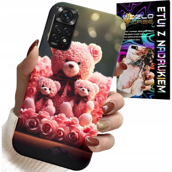 Custodia Per Xiaomi Note 11 / 11S - Orsacchiotto Rosa Regalo Di Famiglia + Pellicola-image