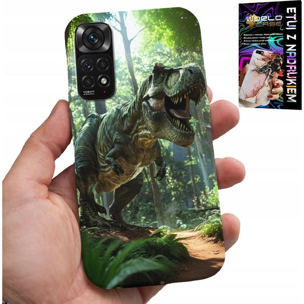 Custodia Per Xiaomi Note 11 / 11S - Dinosauro Tiranosauro + Vetro-image