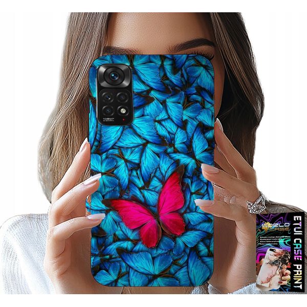 Custodia Per Xiaomi Note 11 Pro - Farfalla Blu, Farfalla, Motivi Femminili-image