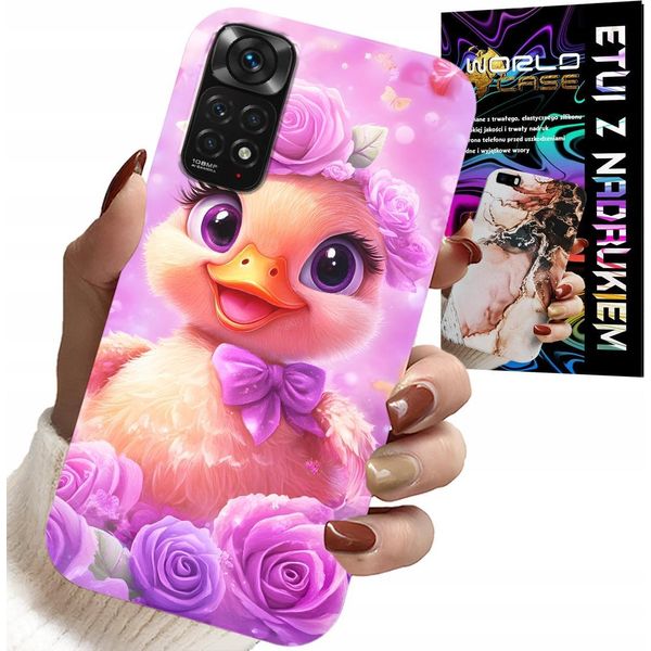 Custodia Per Xiaomi Note 11 Pro - Simpatica Anatra, Anatra Su Sfondo Rosa-image