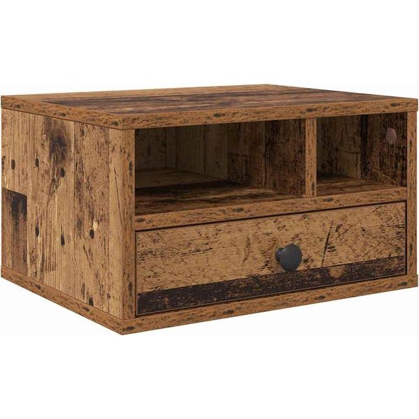 Vidaxl Supporto Per Stampante In Legno Recuperato 40 X 32 X 24 Cm Materiale A Base Di Legno-image