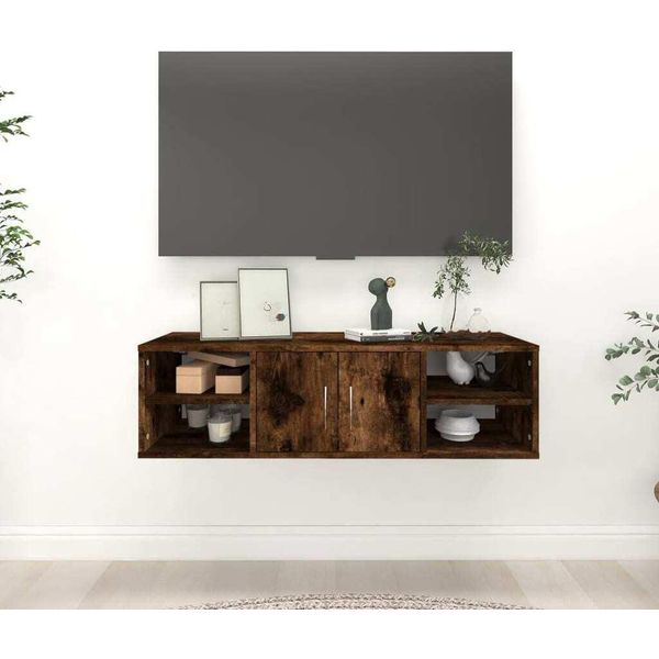 Maison Exclusive - Mensola Da Parete In Rovere Affumicato 102X30X29 Cm Materiale Ligneo-image