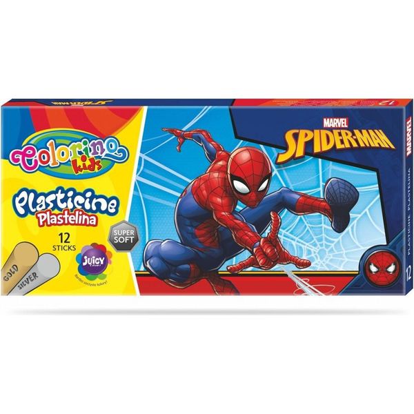 Plastilina Rotonda 12 Colori Spiderman Colorino-image