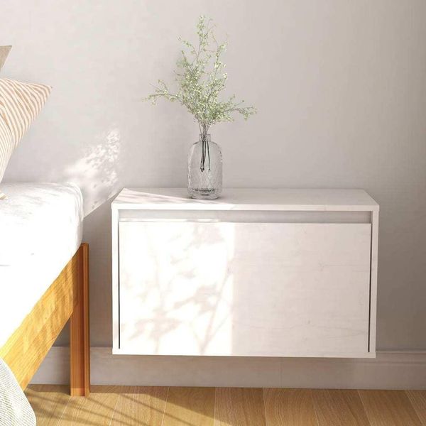 Maison Exclusive - Armadio A Muro Bianco 60X30X35 Cm In Legno Massello Di Pino-image
