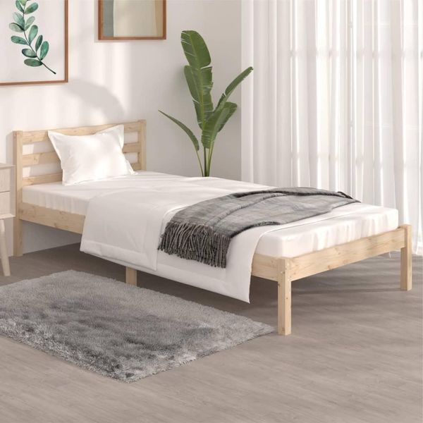 The Living Store Letto In Legno Massiccio Di Pino 90X190 Cm-image