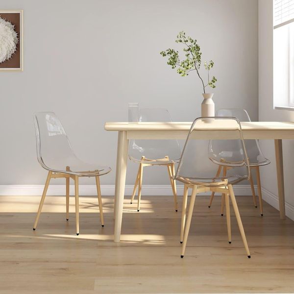 The Living Store Sedie Da Pranzo 4 Pz. Pet Trasparente-image