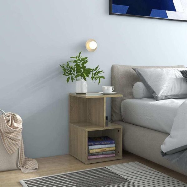 The Living Store Comodini 2 Pezzi Rovere Sonoma 35X35X55 Cm Materiale A Base Di Legno-image