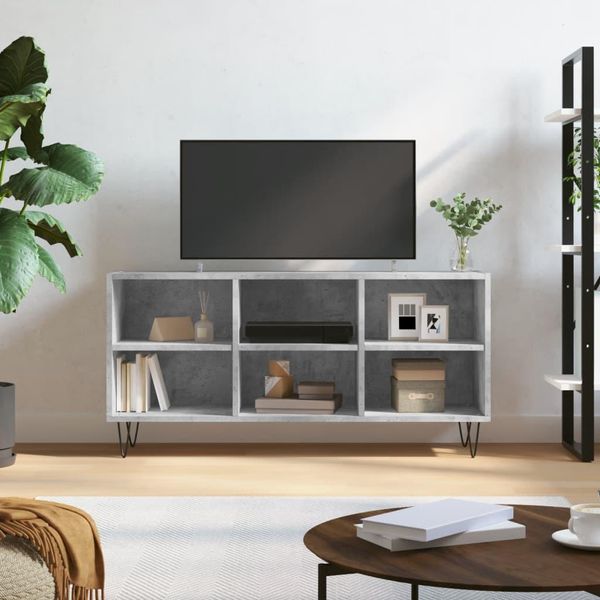 Vidaxl Mobile Tv Grigio Cemento 103,5X30X50 Cm Materiale A Base Di Legno - Mobile Tv - Mobile Tv - Supporto Tv - Lavagna Tv-image