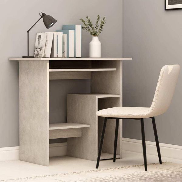 Vidaxl Scrivania Grigio Cemento 80X45X74 Cm In Legno - Scrivania - Scrivanie - Scrivania Per Computer - Scrivanie Per Computer-image